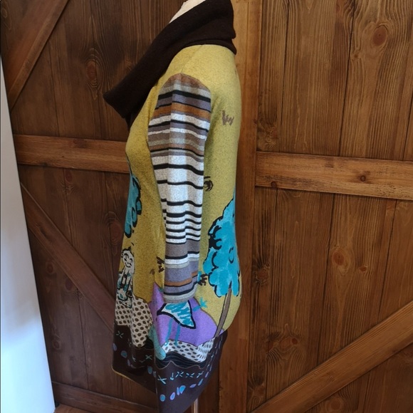 Boutique style misc pattern tunic top with cat thick autumn wardrobe dress - Picture 2 of 3